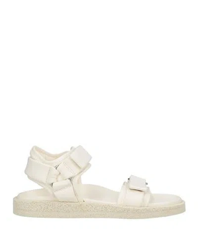 Officine Creative Italia Woman Sandals Ivory Size 8 Leather In Multi