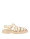 Officine Creative Italia Woman Sandals Ivory Size 8 Leather In White