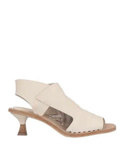 Officine Creative Italia Woman Sandals Ivory Size 8 Soft Leather In White
