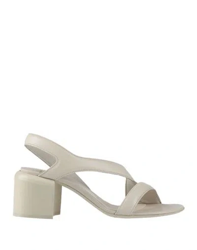 Officine Creative Italia Woman Sandals Off White Size 8 Leather