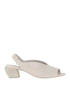 Officine Creative Italia Woman Sandals Off White Size 8 Soft Leather