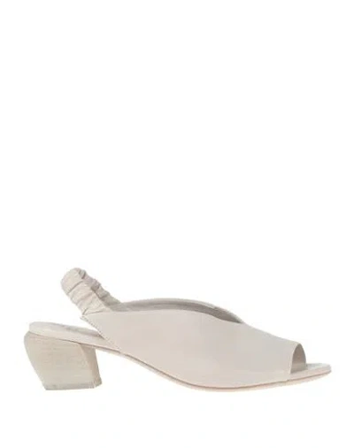 Officine Creative Italia Woman Sandals Off White Size 8 Soft Leather
