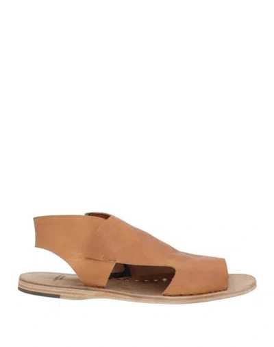 Officine Creative Italia Woman Sandals Tan Size 8 Soft Leather In Brown