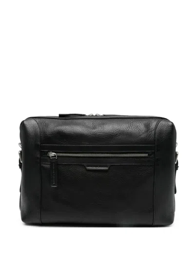 Officine Creative Jules 009 Leather Briefcase Bag In Black