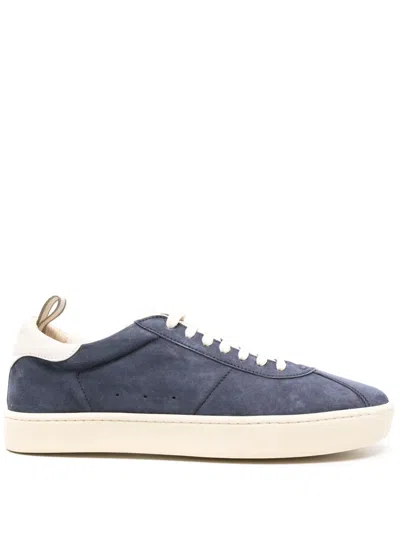 Officine Creative Kameleon 001 Suede Sneakers In 蓝色