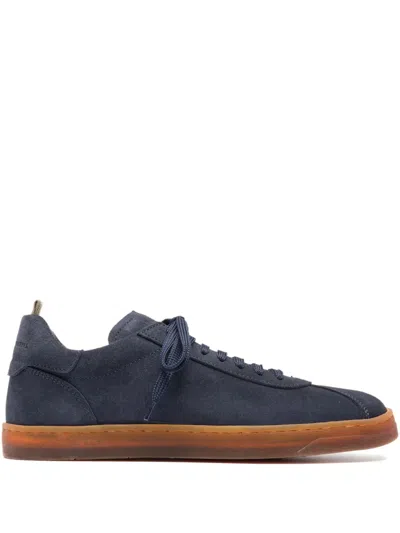 Officine Creative Karma Lace-up Suede Sneakers In Blue