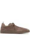 Officine Creative Karma Lace-up Suede Sneakers In Brown