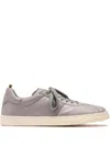 Officine Creative Karma Leather Lace-up Sneakers In Gray