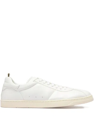 Officine Creative Karma Leather Sneakers In White