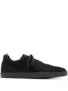 Officine Creative Karma Suede Lace-up Sneakers In Black