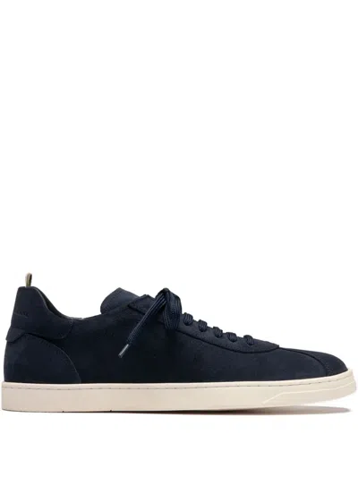Officine Creative Karma Suede Lace-up Sneakers In Blue