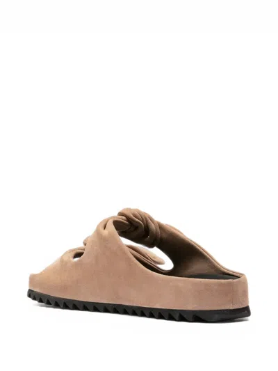 Officine Creative Knot-detail Leather Flat Sandals In Multi