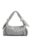 Officine Creative Knotted Leather Shoulder Bag In Gray
