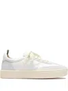 Officine Creative Kombined Leather Lace-up Sneakers In White