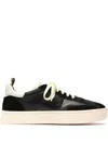 Officine Creative Kombined Suede Platform Sneakers In Black