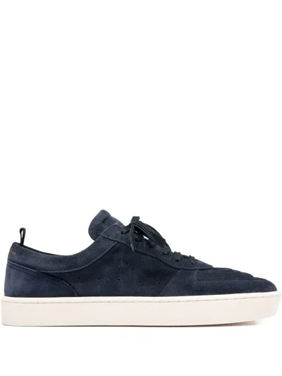 Officine Creative Krab Suede-leather Sneakers In Blue
