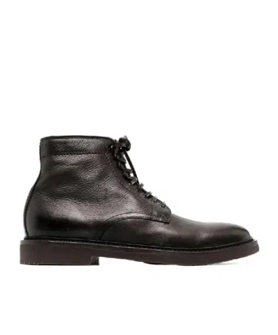Officine Creative Lace-up Ankle Boots In Black