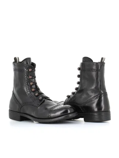 Officine Creative Lace-up Boot Calixte/023 In Ebony