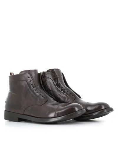 Officine Creative Lace-up Boot Hive/005 In Ebony