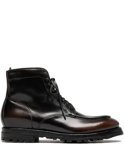Officine Creative Lace-up Boots In Brown
