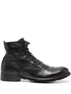 Officine Creative Lace-up Ankle Boots In Black