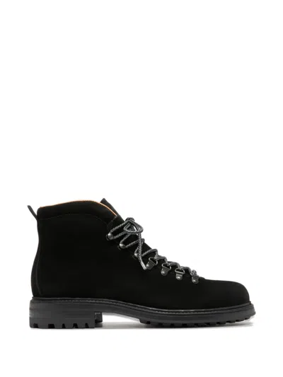 Officine Creative Lace-up Fastening Leather Boots In Black