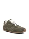 Officine Creative Lace-up Panelled Trainers In Green