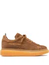Officine Creative Lace-up Platform Sneakers In Brown