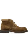 Officine Creative Lace-up Suede Boots In Brown