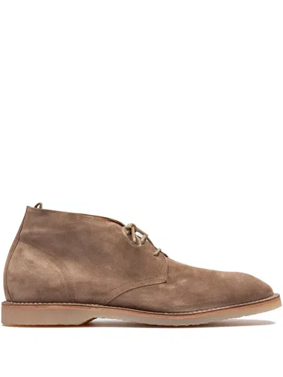 Officine Creative Lace-up Suede Boots In Multi