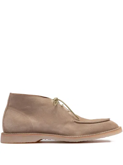 Officine Creative Lace-up Suede Boots In Multi