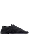 Officine Creative Lace-up Suede Brogues In Blau
