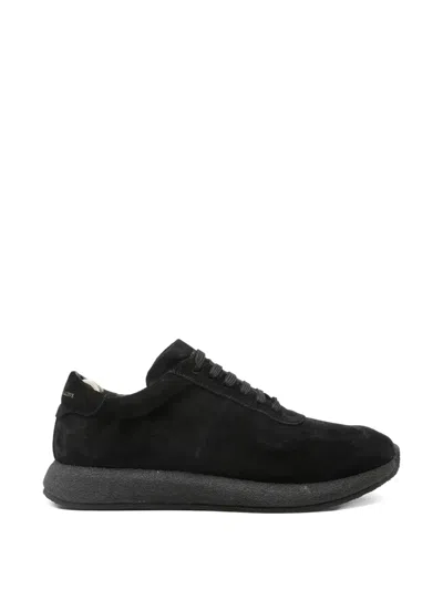 Officine Creative Lace-up Suede Sneakers In Black