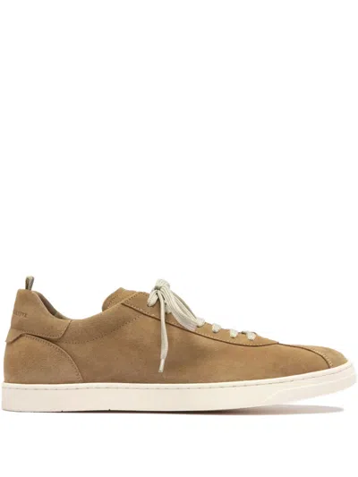 Officine Creative Lace-up Suede Sneakers In Brown