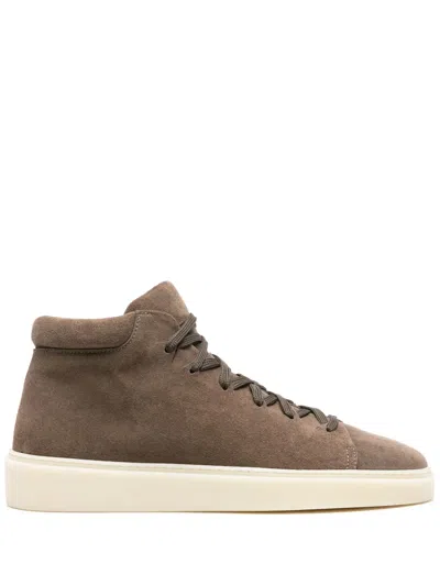 Officine Creative Lace-up Suede Sneakers In Brown