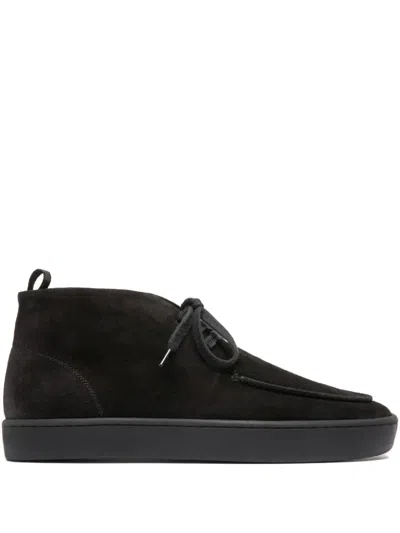 Officine Creative Lace-up Suede Trainers In Black