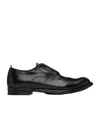 Officine Creative Concrete Leather Derby Shoes In Black