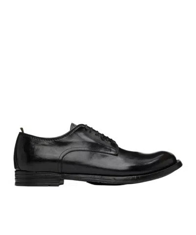 Officine Creative Leather Derby Shoes In Black