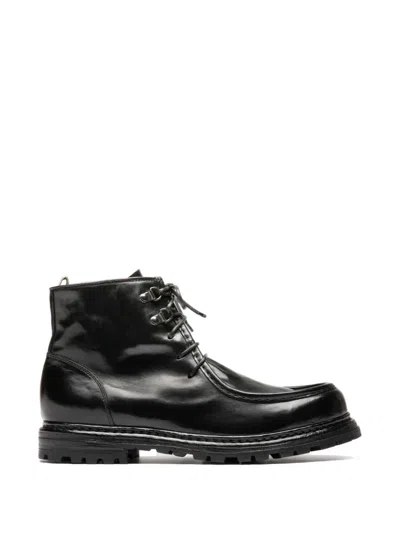 Officine Creative Lace-up Boots In Black