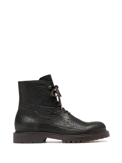 Officine Creative Lace-up Leather Boots In Black