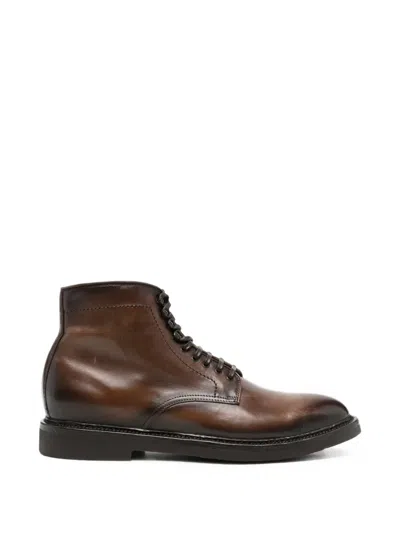 Officine Creative Lace-up Leather Boots In Multi