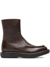 Officine Creative Leather Ankle Boots In Brown