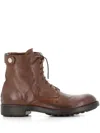 Officine Creative Leather Ankle Boots In Brown