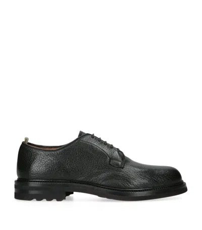 Officine Creative Leather Aston Flexi Derby Shoes In Black