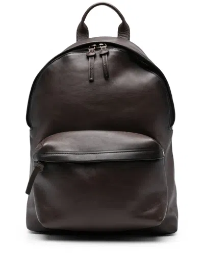 Officine Creative Leather Backpack In Brown