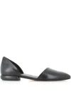 Officine Creative Leather Ballerina Shoes In Black