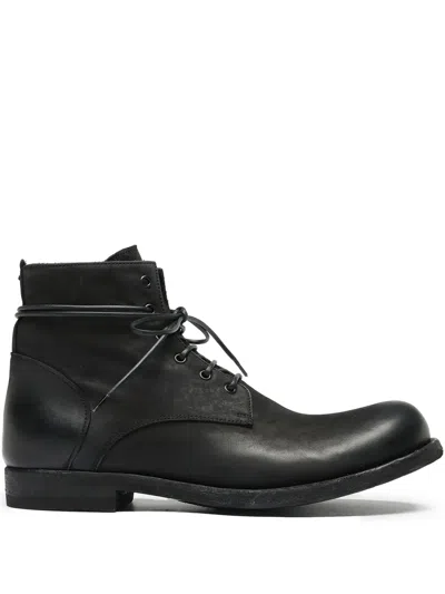 Officine Creative Leather Boots In Black