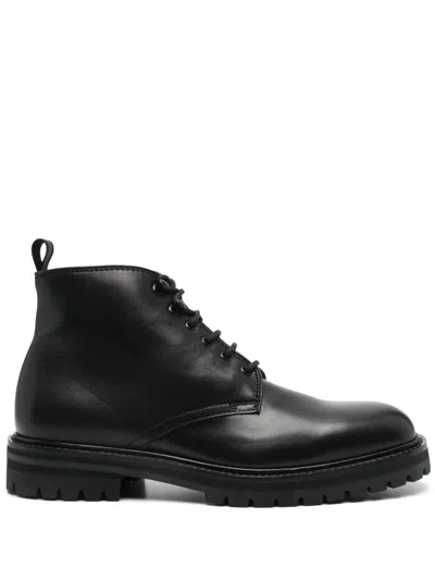 Officine Creative Lace-up Leather Boots In Black