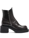 Officine Creative Leather Boots In Braun