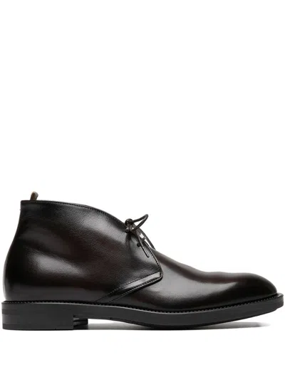 Officine Creative Hive Leather Ankle Boots In Brown
